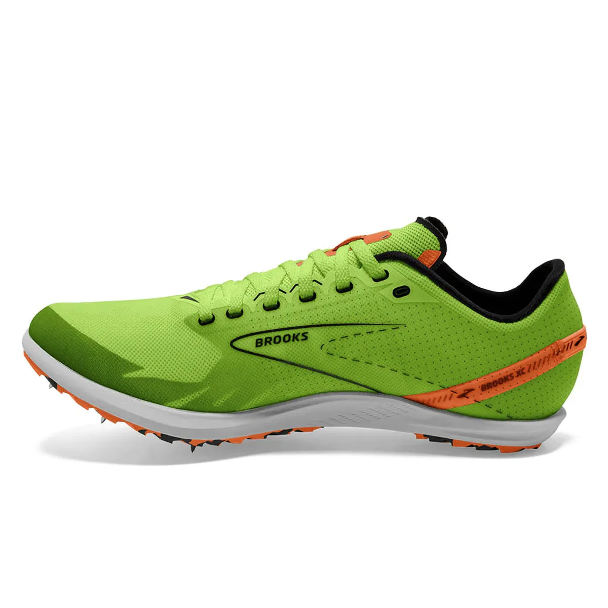 Brooks Draft XC Cross Country | Green Gecko/red Orange/ White