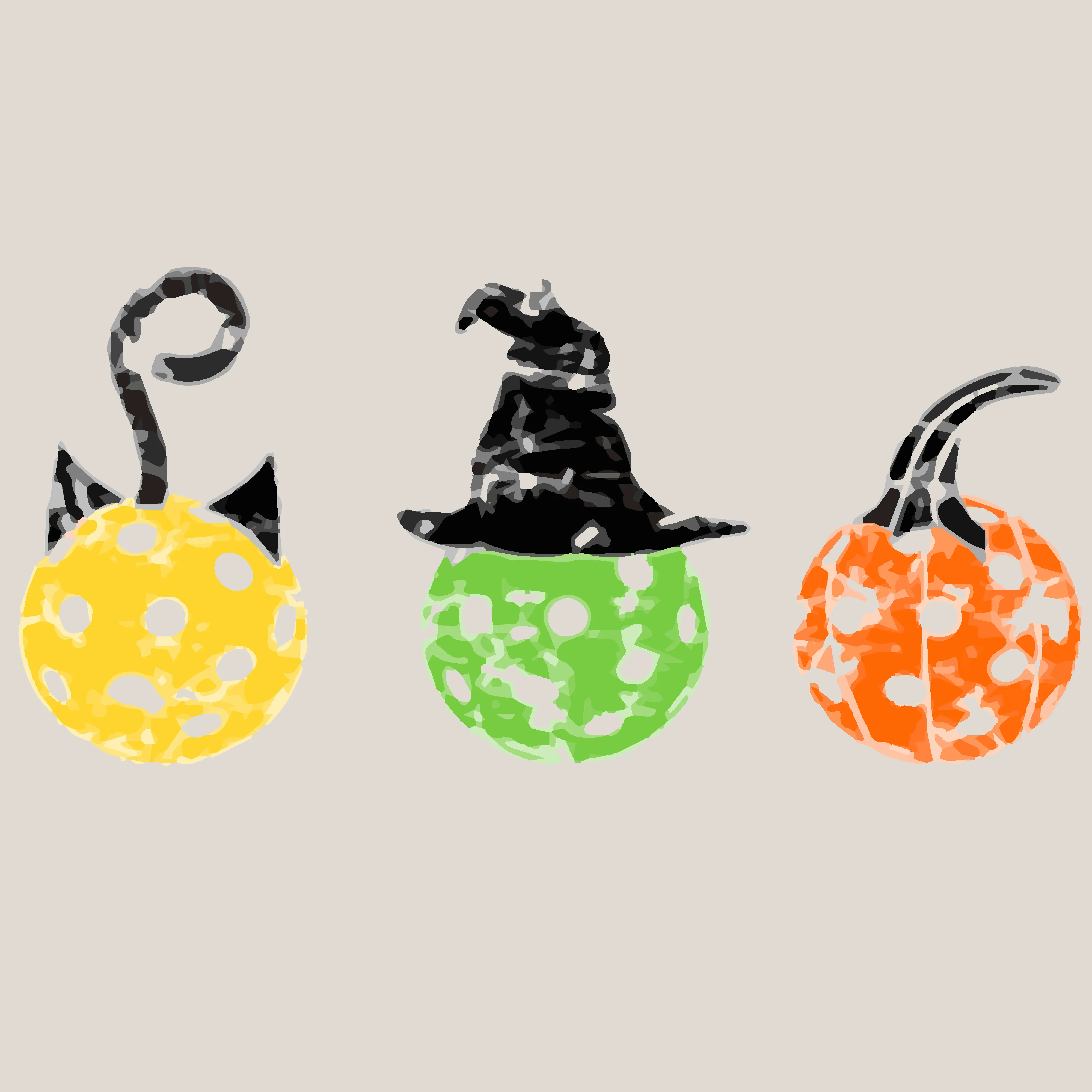 Cat Witch Pumpkin  | Pickleball Court Towels | Grommeted 100% Cotton Terry Velour