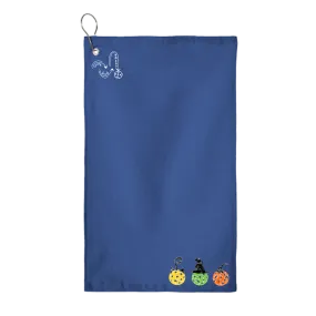 Cat Witch Pumpkin  | Pickleball Court Towels | Grommeted 100% Cotton Terry Velour