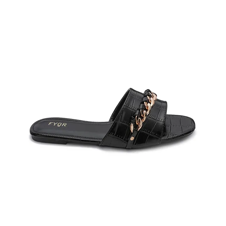 Chain Detailed Slide Sandal MY 226