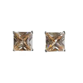 Champagne Cubic Zirconia stud earrings