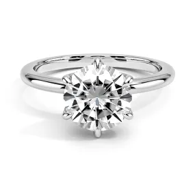 Classic Six-Prong Round Cut Engagement Ring