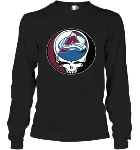 Colorado Avalanche Grateful Dead Steal Your Face Hockey NHL Adult Long Sleeve T-Shirt