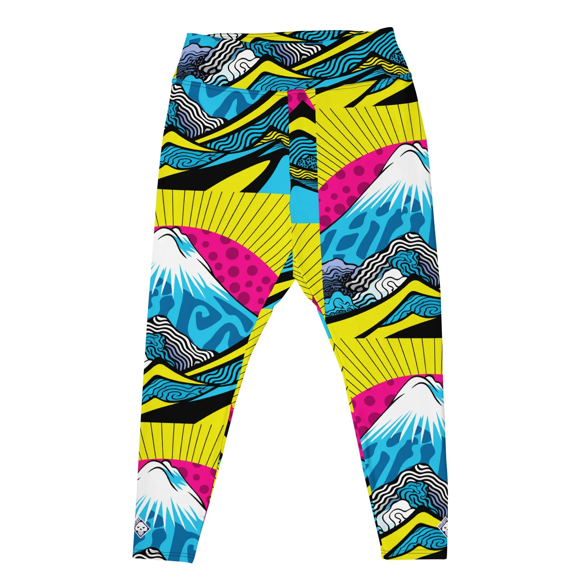 Colorful and Vibrant Roy Lichtenstein Mt Fuji Yoga Plus Sized Pants for Women 002