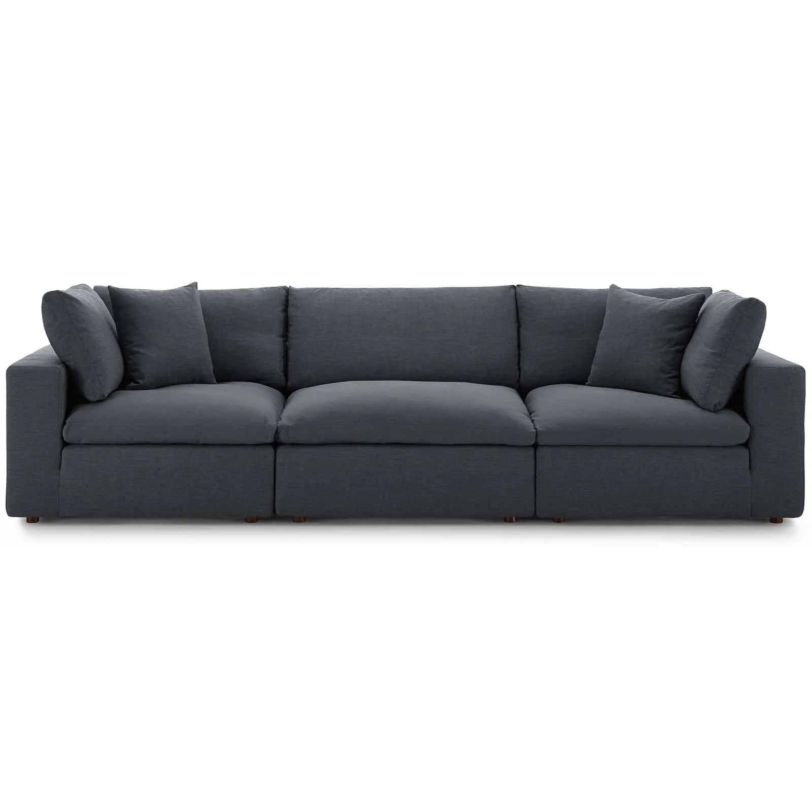 Commix Down Filled Overstuffed 3 Piece Sectional Sofa Set