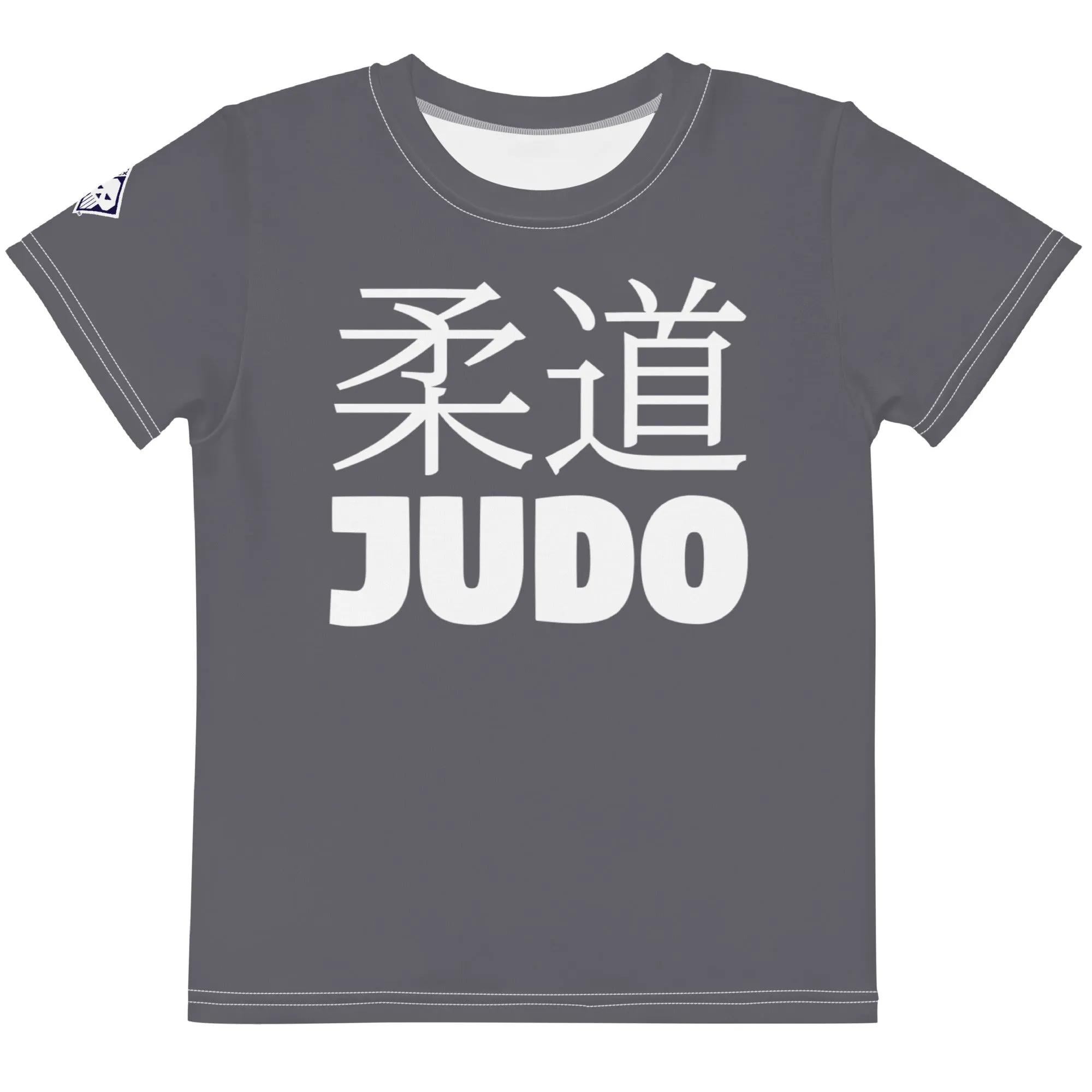 Confidently Active: Girl's Short Sleeve Classic Judo Rash Guard - Charcoal