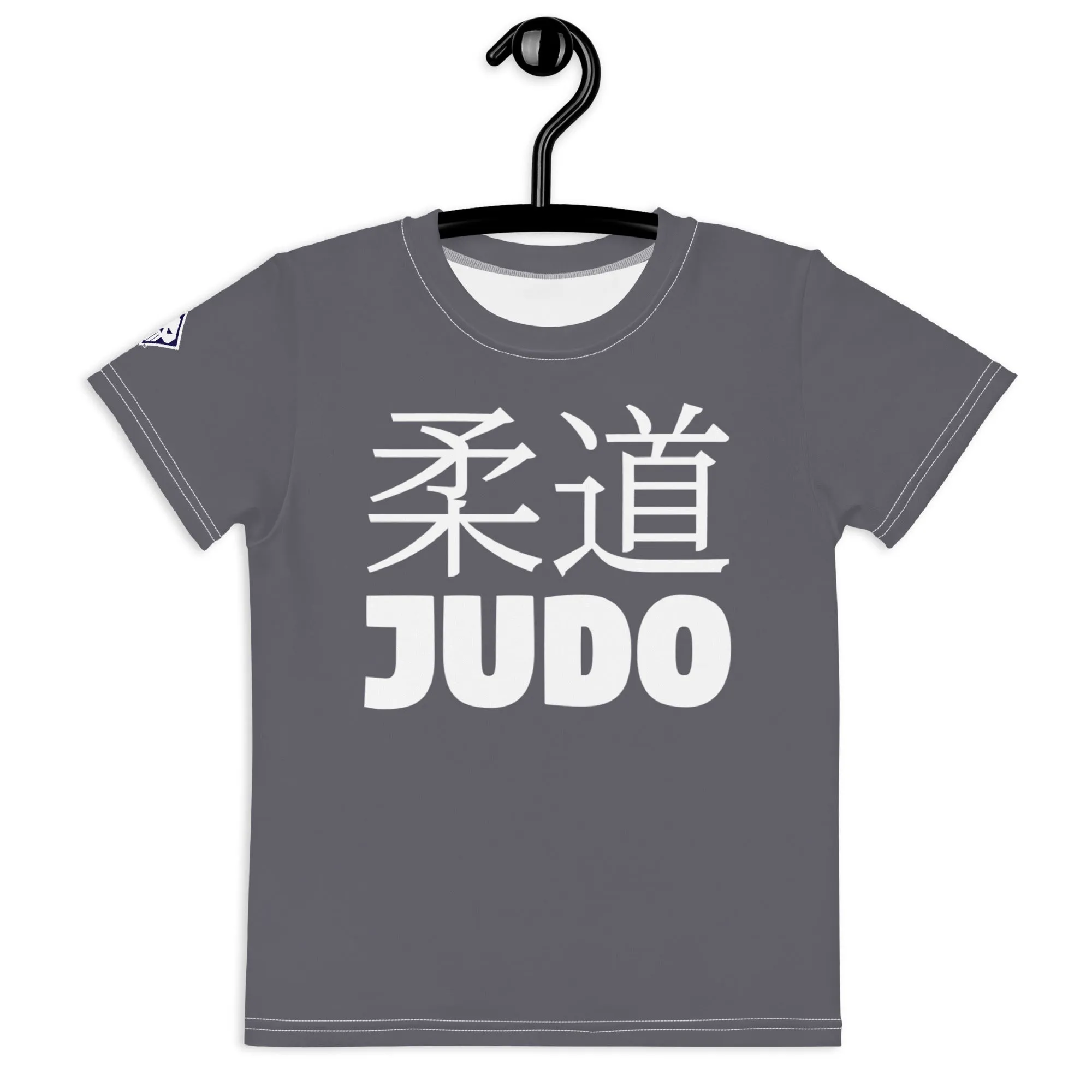 Confidently Active: Girl's Short Sleeve Classic Judo Rash Guard - Charcoal