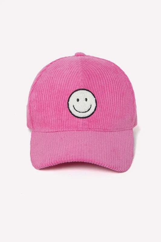 Corduroy Smile Baseball Cap