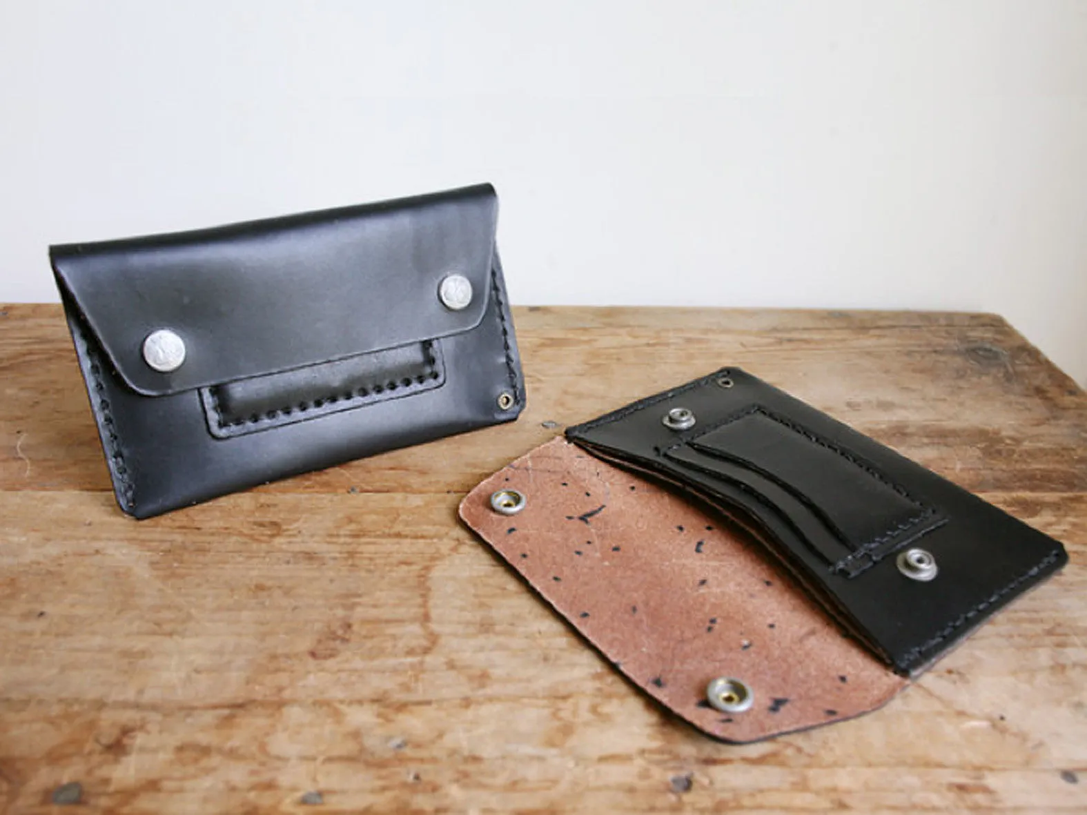 CORTER HANDMADE MECHANICS WALLET - BLACK