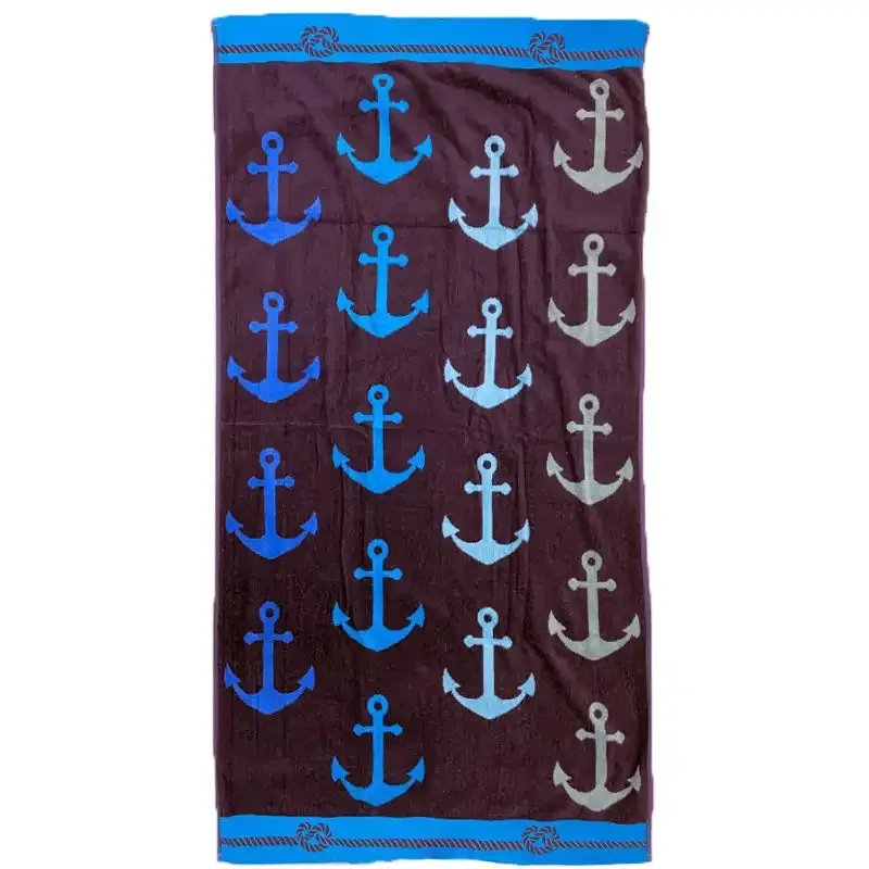 Cotton Beach Towel - Anchors