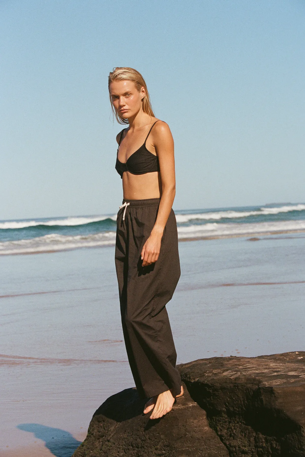 Cotton Poplin Pant - Black