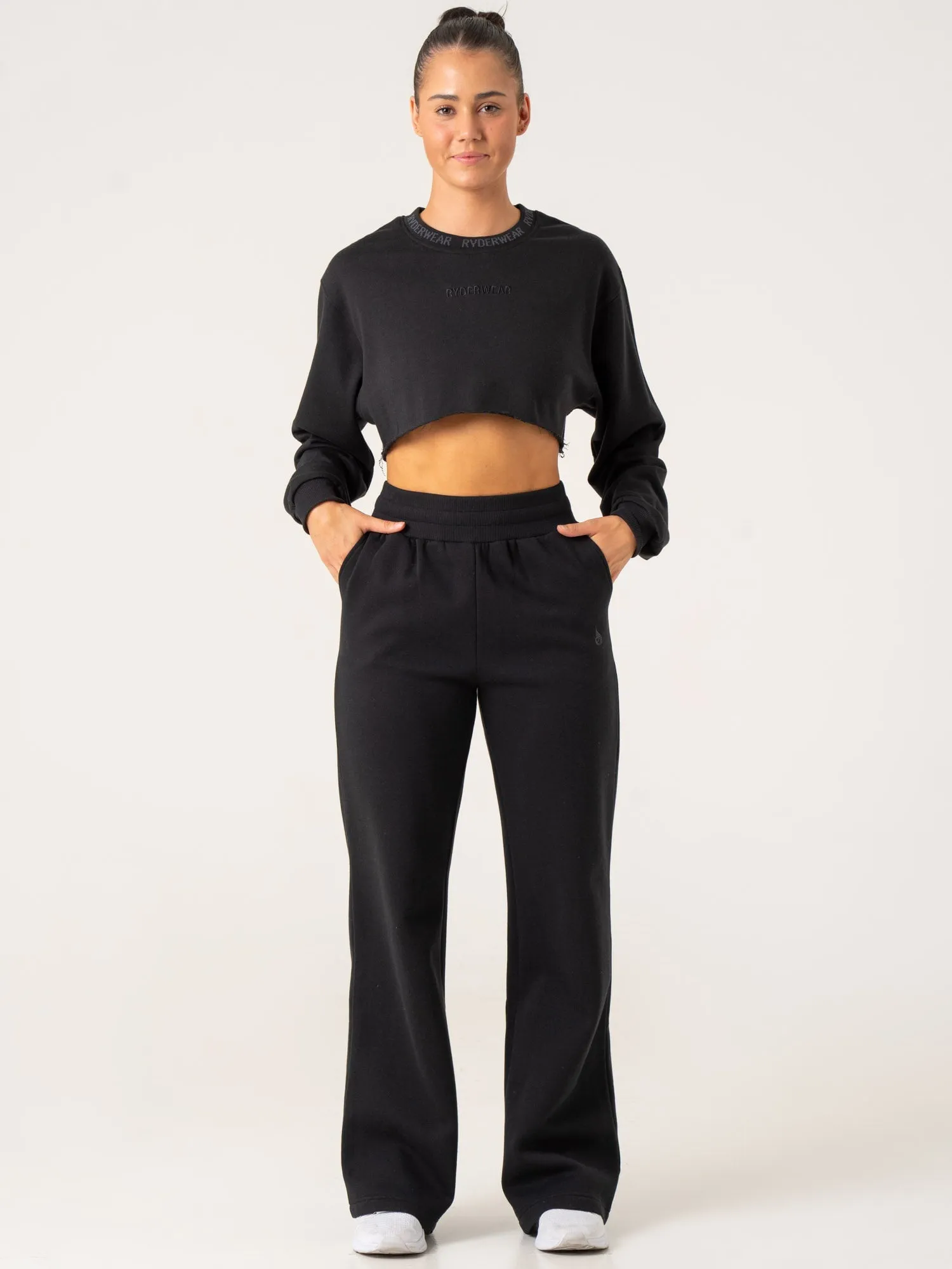 Cropped Sweater - Black