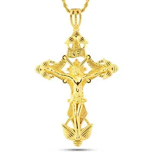 Crucifix Cross Pendant-Inri Cross Necklace- Jesus pendant- Hip Hop Gifts