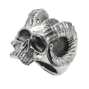 Devil Skull Men's Ring Sterling Silver 925