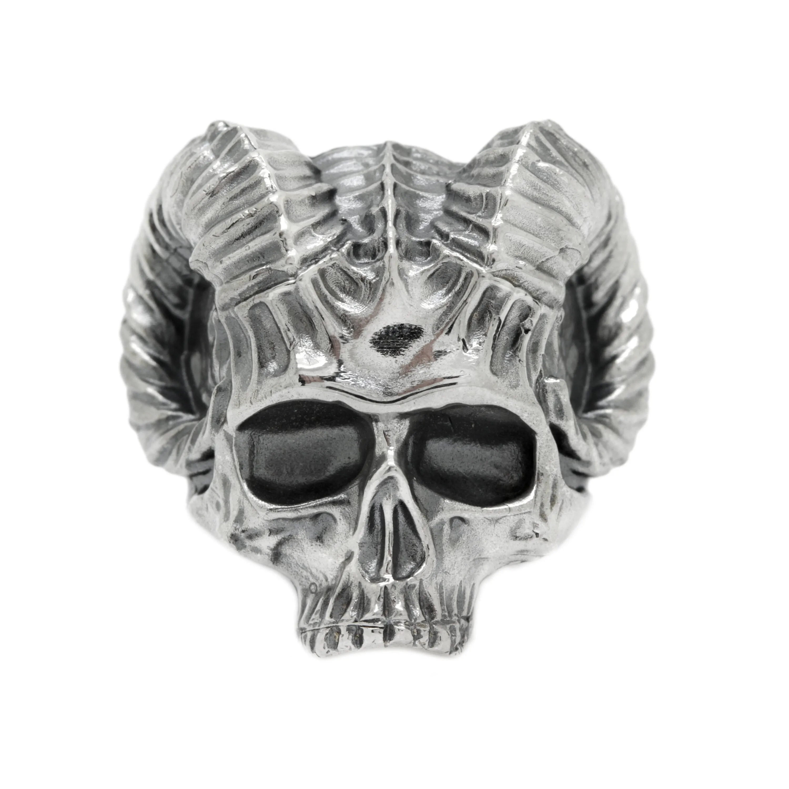 Devil Skull Men's Ring Sterling Silver 925