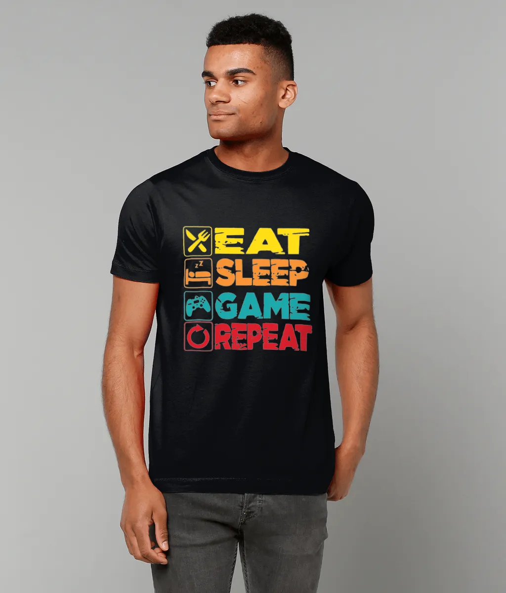 Eat, Sleep, Game, Repeat: Unisex Tee