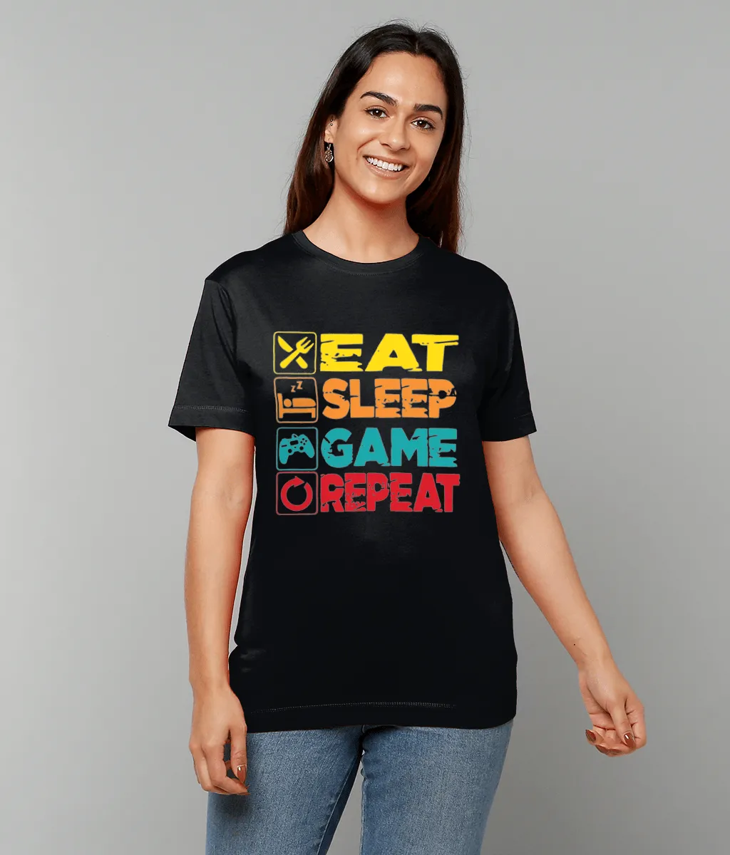 Eat, Sleep, Game, Repeat: Unisex Tee