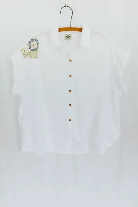 Embroidered Button-Up