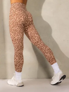 Empower High Waisted Leggings - Mocha Leopard