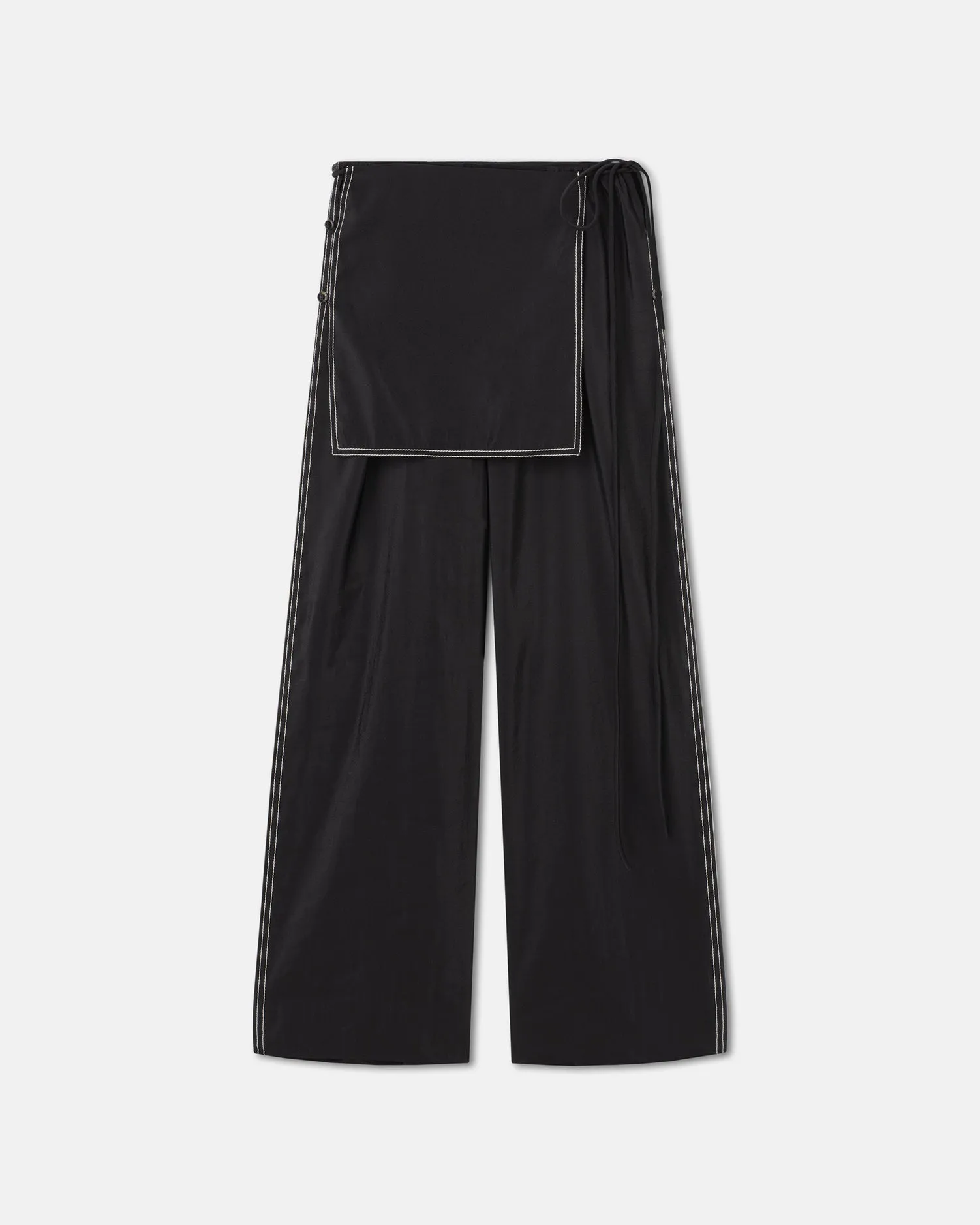 Evea - Glass Poplin Pants - Black