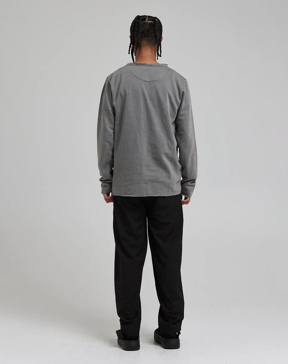 FADINE MEN'S RAW EDGE SWEATSHIRT | GREY