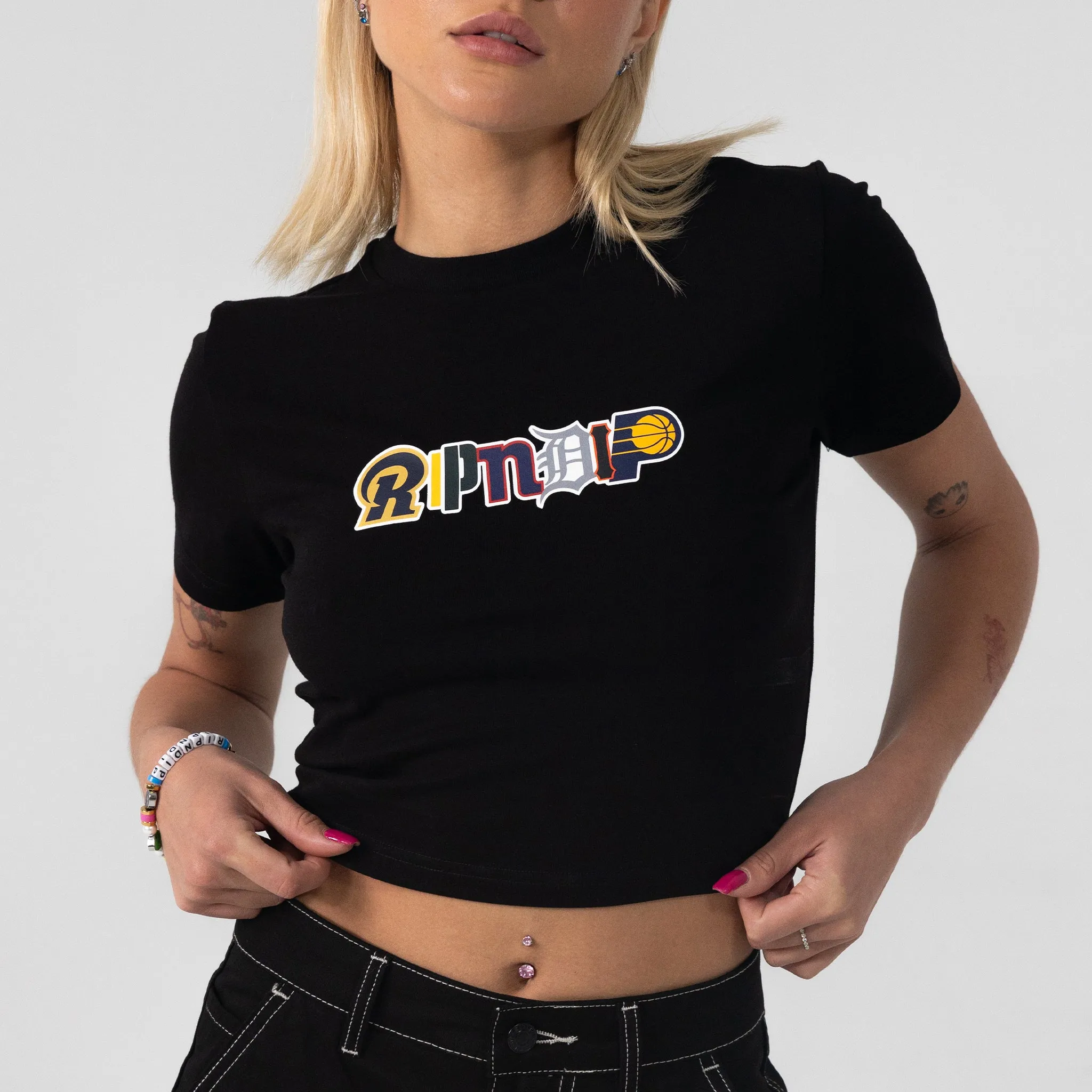 Fan Fave Cropped Baby Tee (Black)