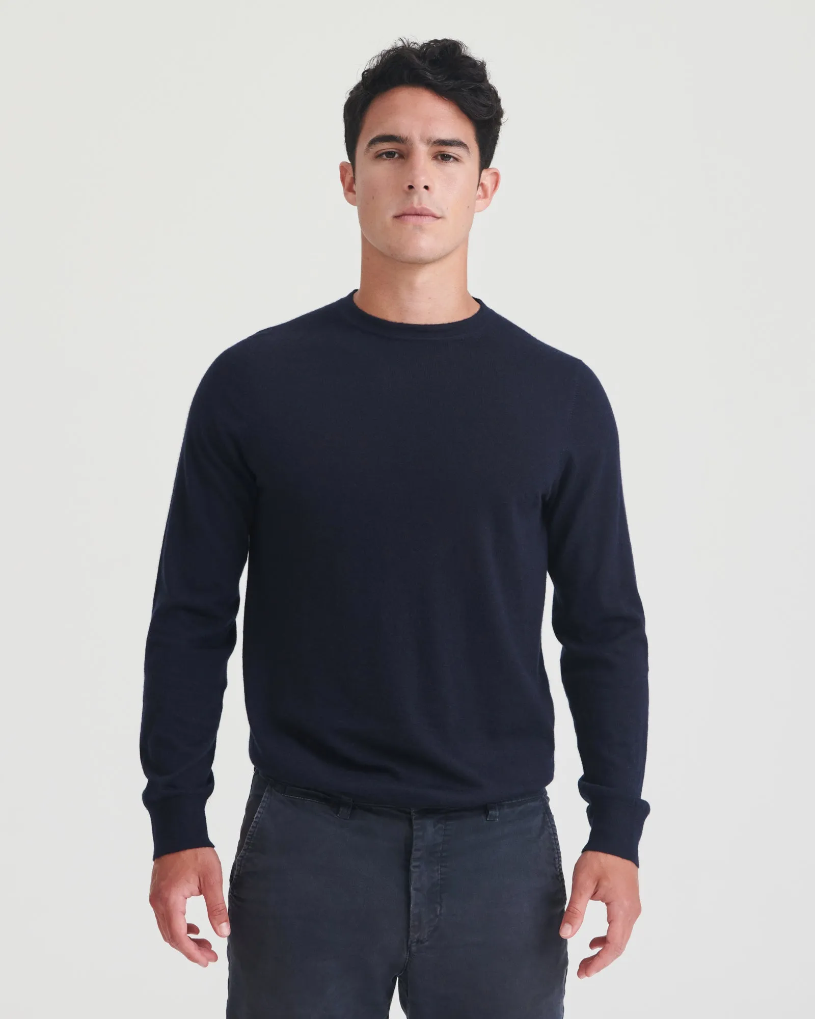 Fancy Cashmere Long Sleeve Crewneck