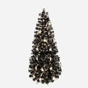 Fibre Optic Tree Black with 3D Stars LED (1.8m)