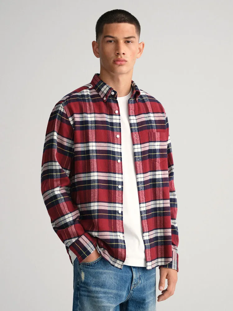 Flannel Check Shirt - Plumped Red