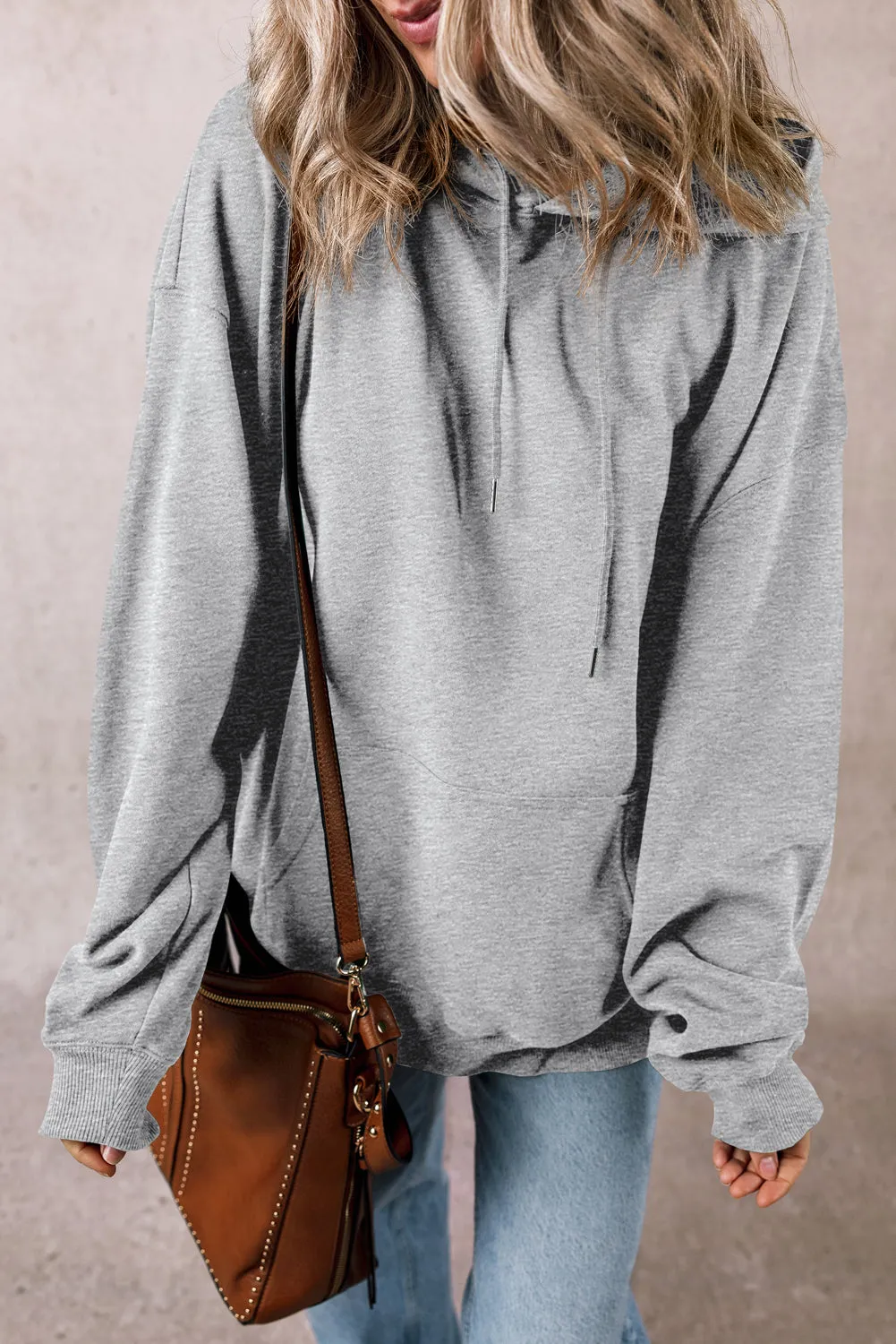 Fleece Lined Kangaroo Pocket Drawstring Chunky Hoodie