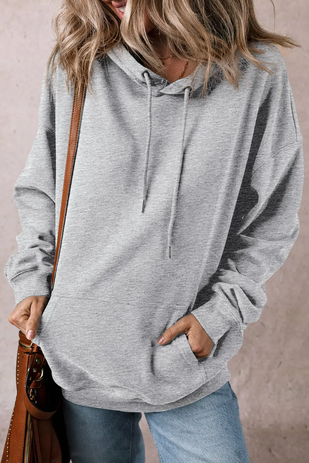 Fleece Lined Kangaroo Pocket Drawstring Chunky Hoodie