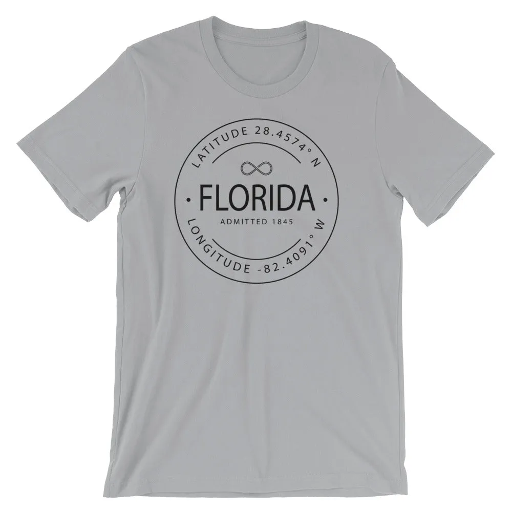 Florida - Short-Sleeve Unisex T-Shirt - Latitude & Longitude