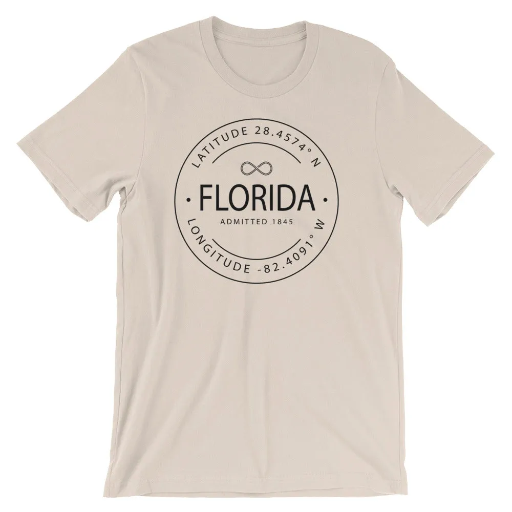 Florida - Short-Sleeve Unisex T-Shirt - Latitude & Longitude