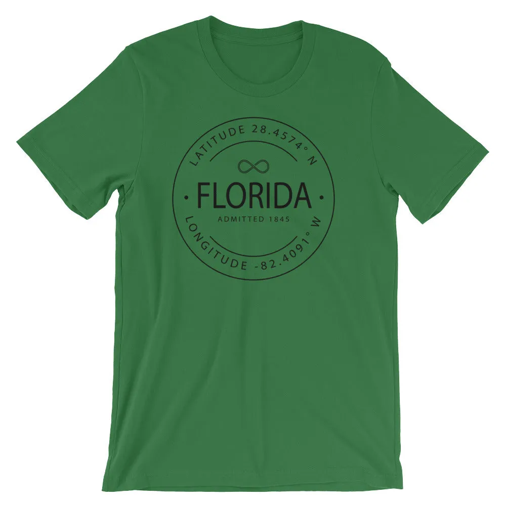 Florida - Short-Sleeve Unisex T-Shirt - Latitude & Longitude