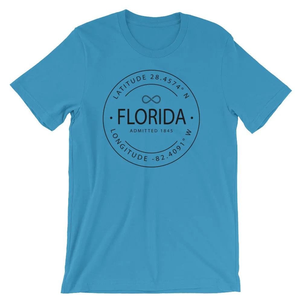 Florida - Short-Sleeve Unisex T-Shirt - Latitude & Longitude