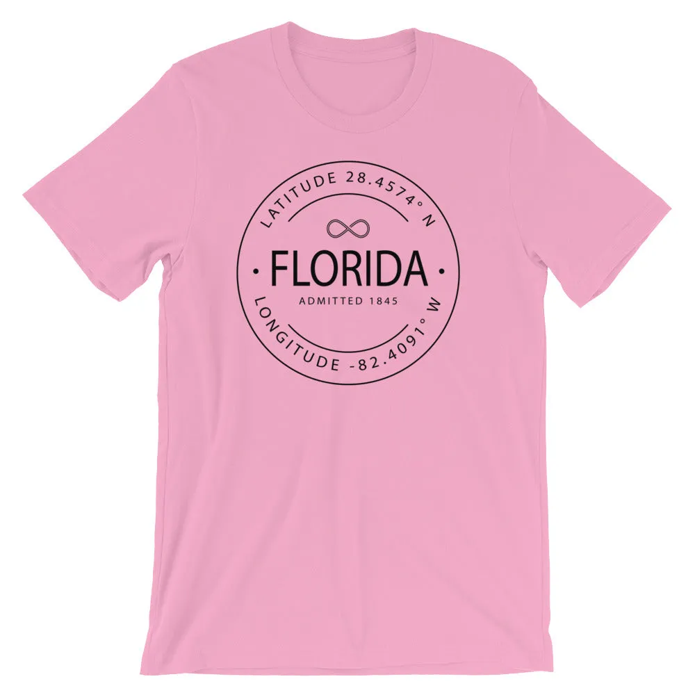 Florida - Short-Sleeve Unisex T-Shirt - Latitude & Longitude