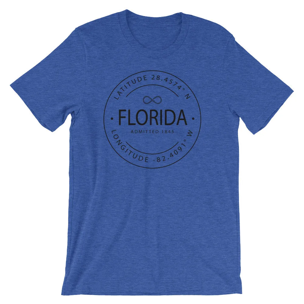 Florida - Short-Sleeve Unisex T-Shirt - Latitude & Longitude