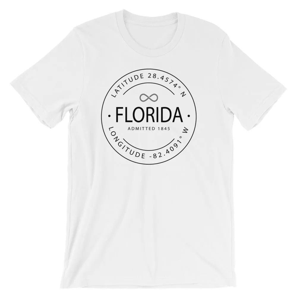 Florida - Short-Sleeve Unisex T-Shirt - Latitude & Longitude