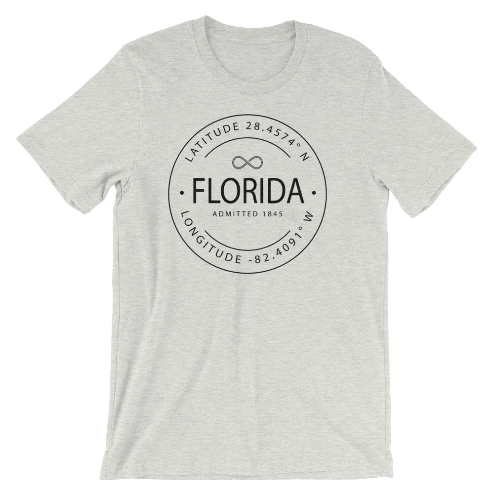 Florida - Short-Sleeve Unisex T-Shirt - Latitude & Longitude