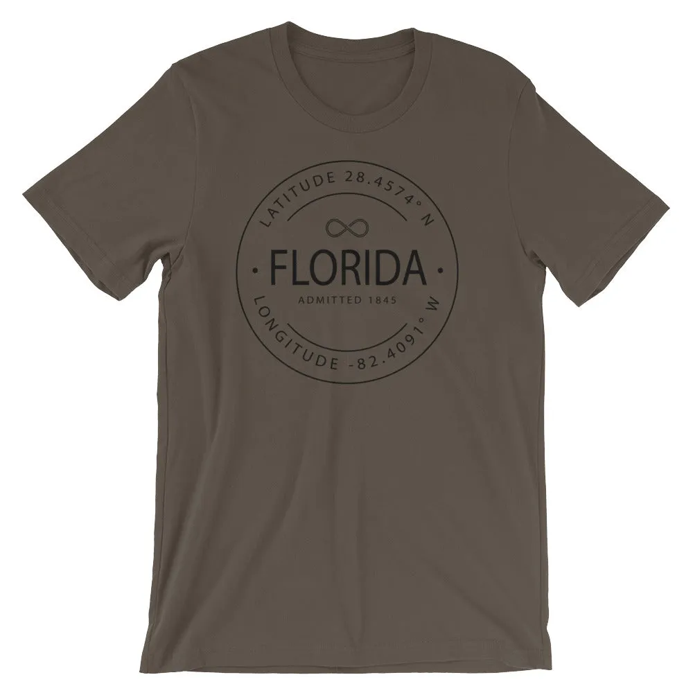 Florida - Short-Sleeve Unisex T-Shirt - Latitude & Longitude