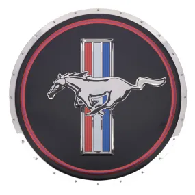 Ford Mustang Round Tribar Metal Wall Sign