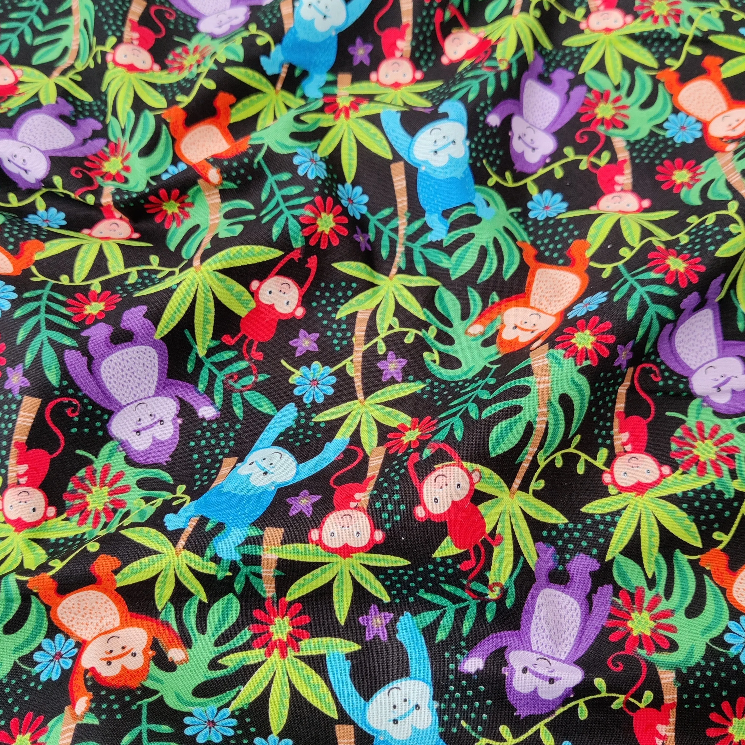 FS657 Gorillas Cotton Fabric