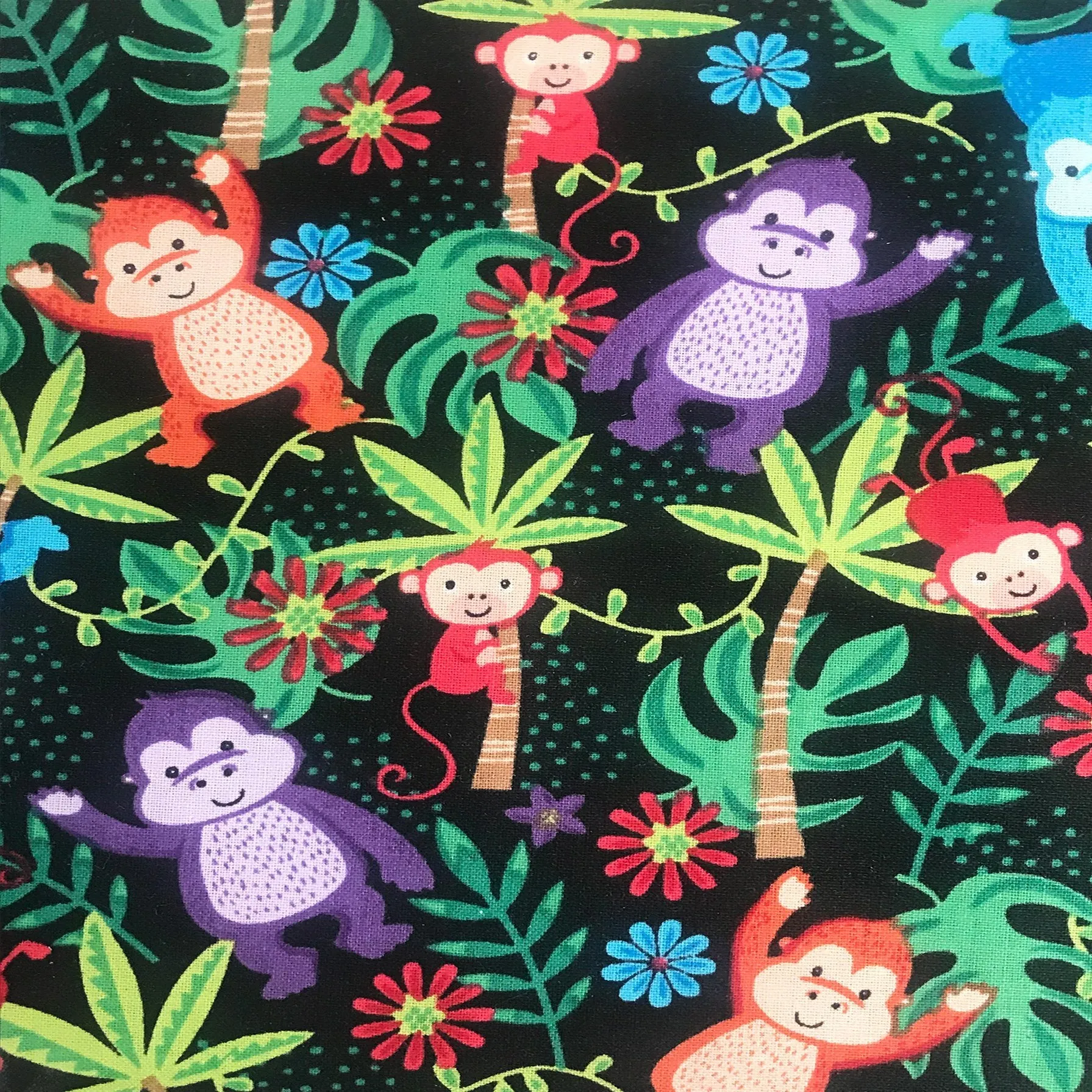 FS657 Gorillas Cotton Fabric