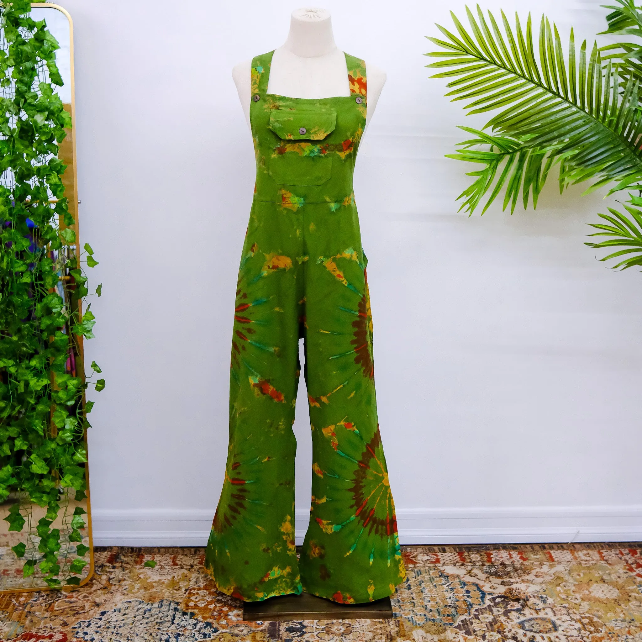 Funky Tie Dye Jumpsuit with Bell Bottom