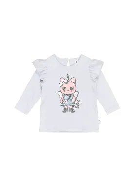 GLITTER CATICORN FRILL TOP