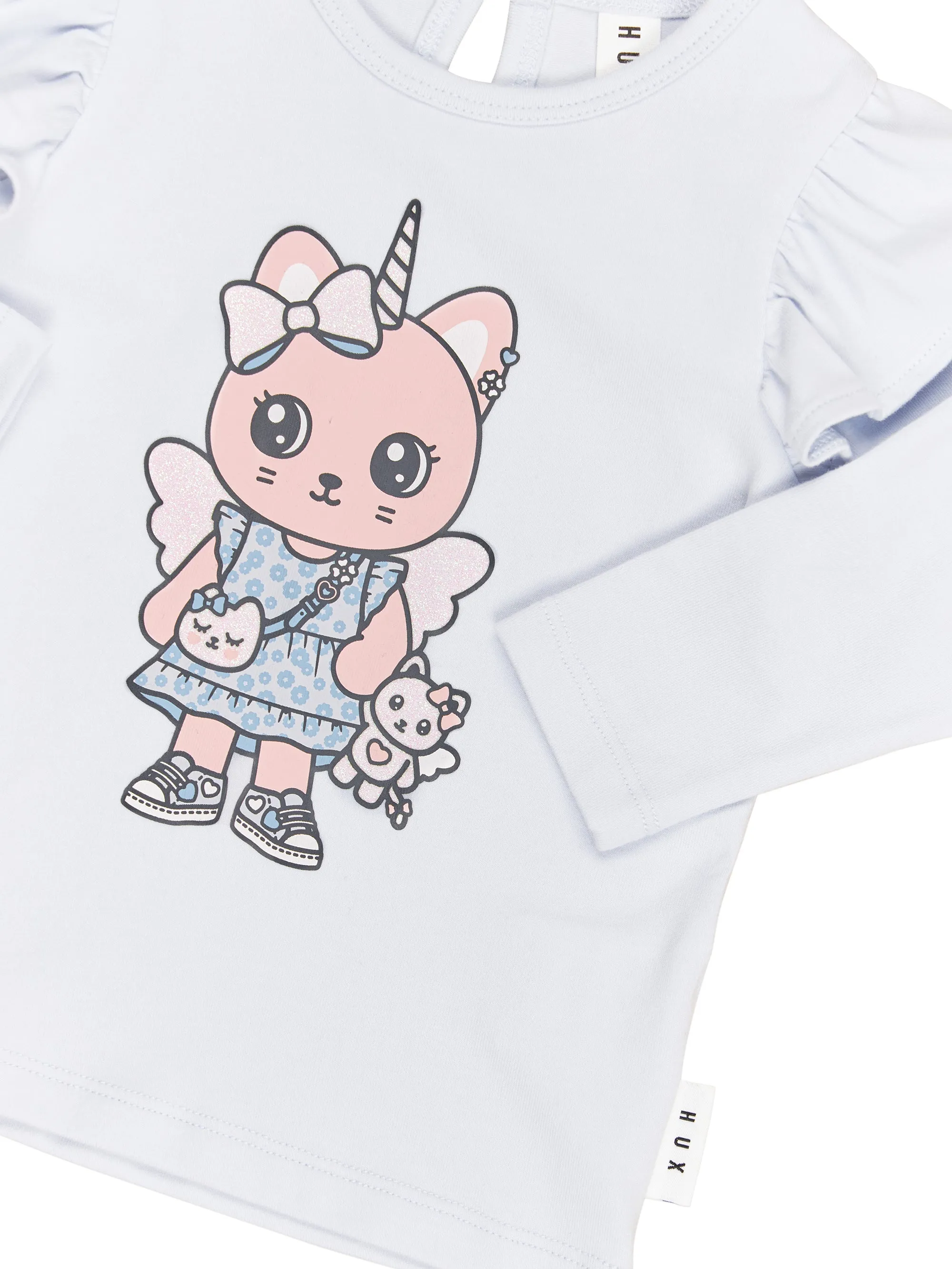 GLITTER CATICORN FRILL TOP