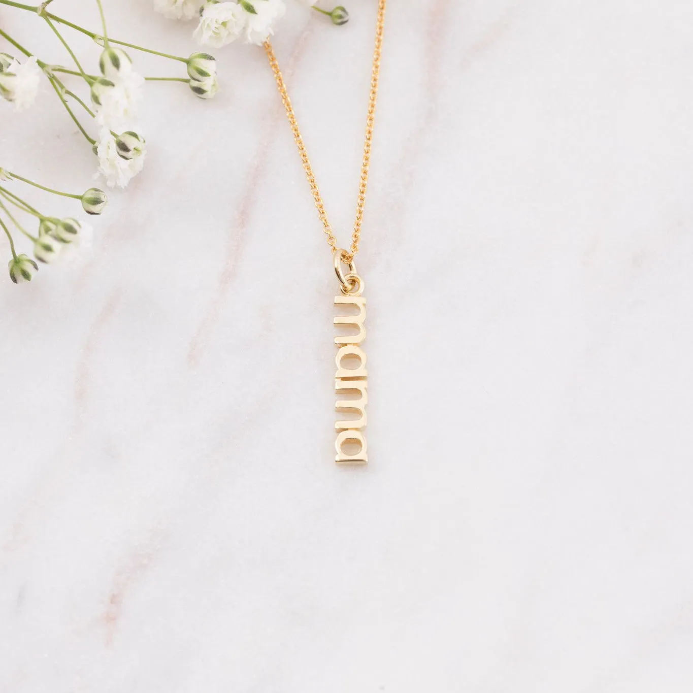 Gold Vertical Mama Necklace