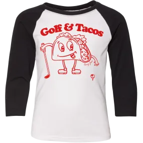 Golf & Tacos Kids Raglan T-Shirt