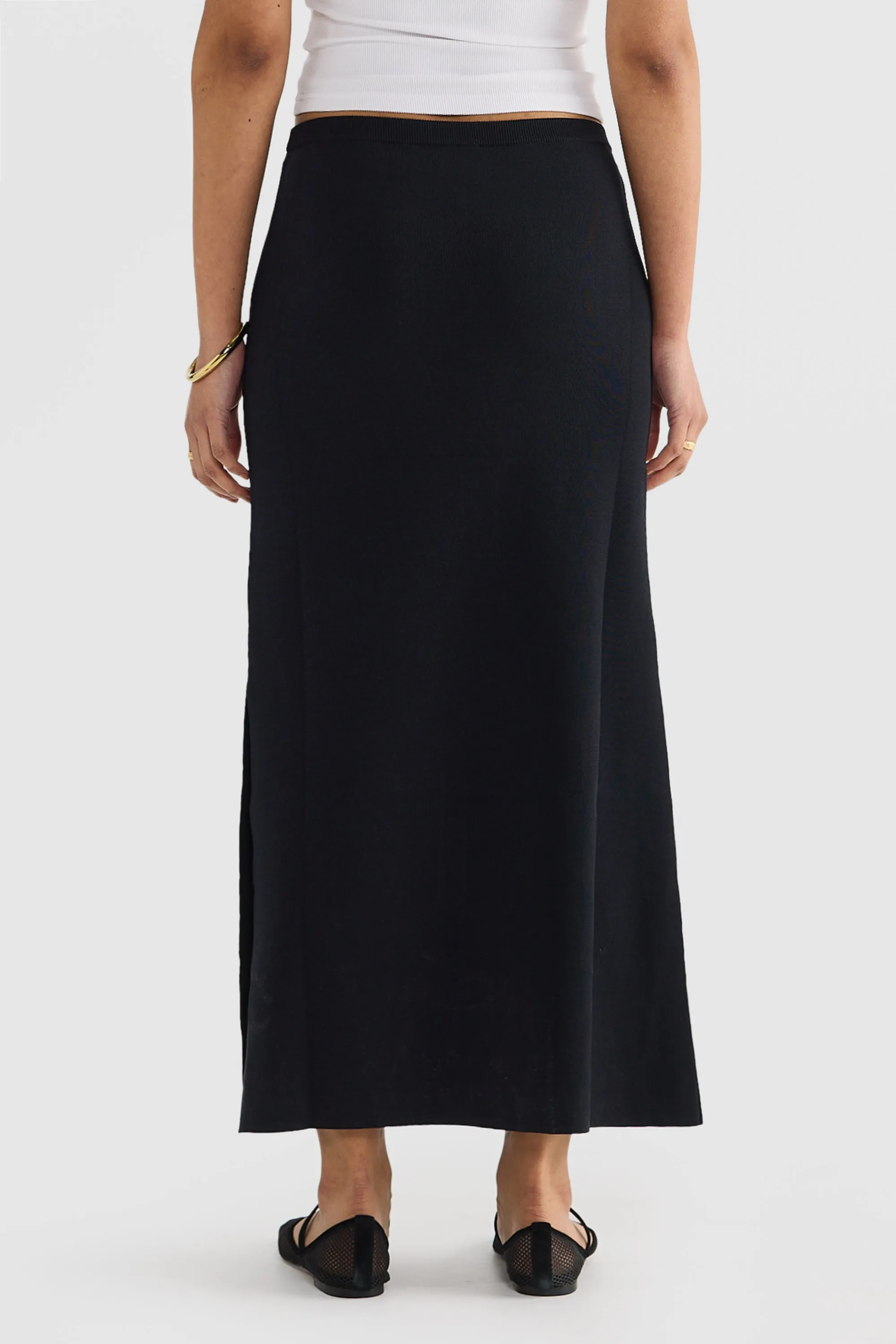 Hadley Knit Maxi Skirt Black