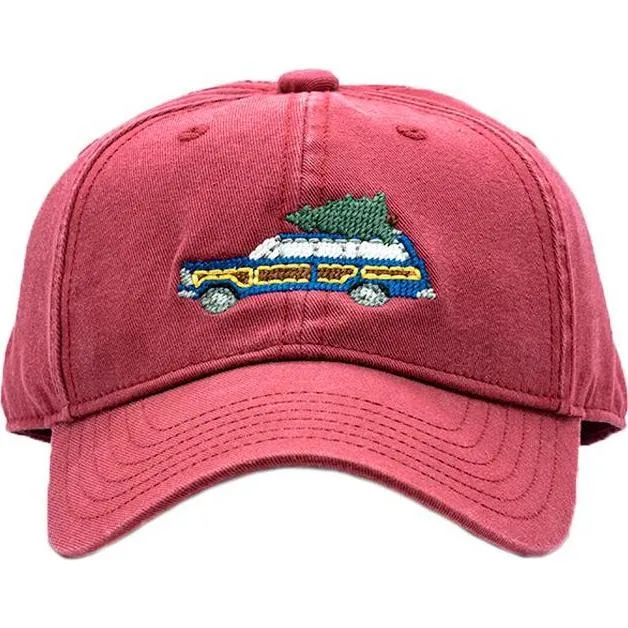 Harding Lane Adult Holiday Wagoneer Baseball Hat in Weathered Red